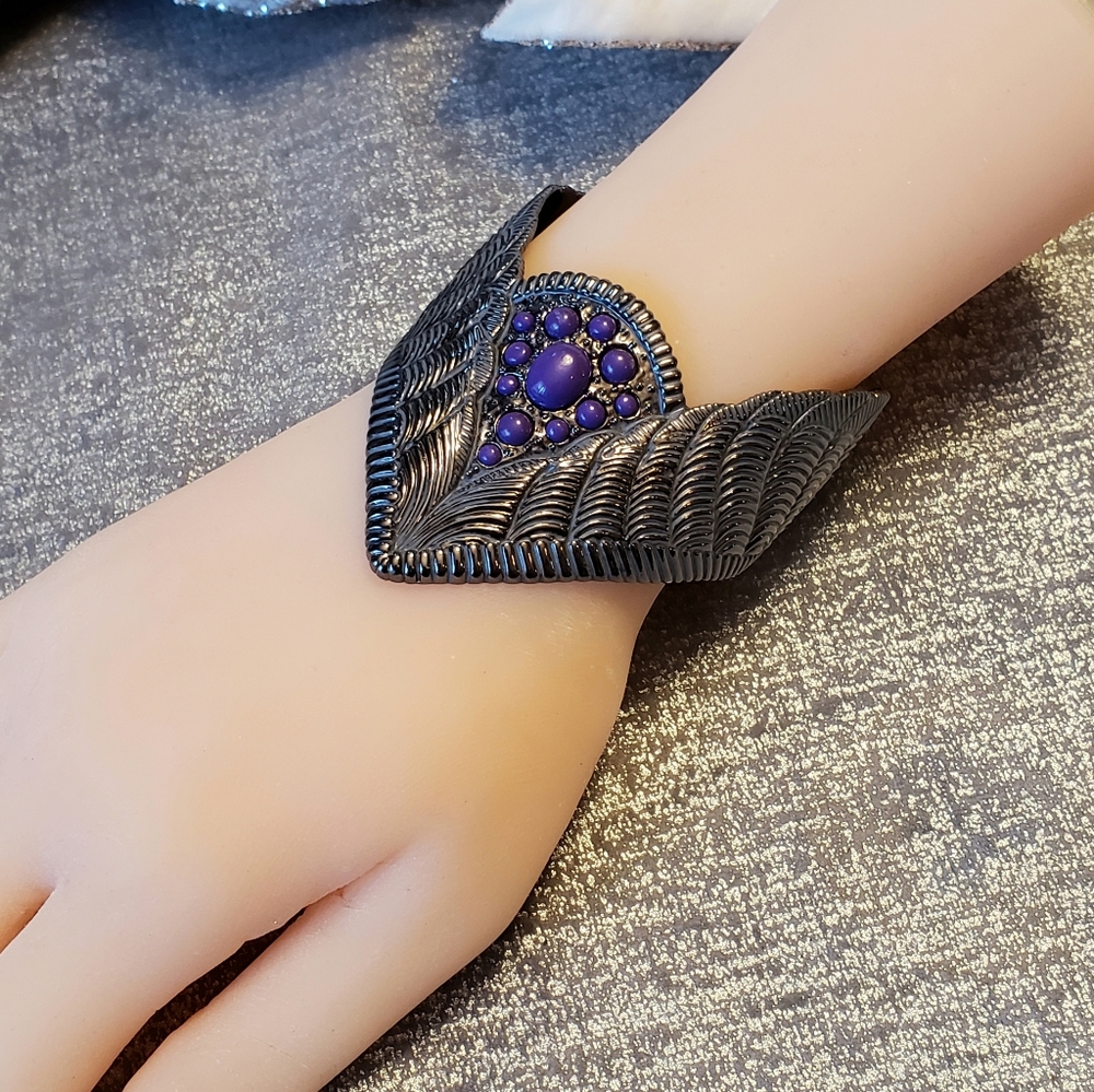 Giles & Brother Black Oxidized Cuff Bracelet